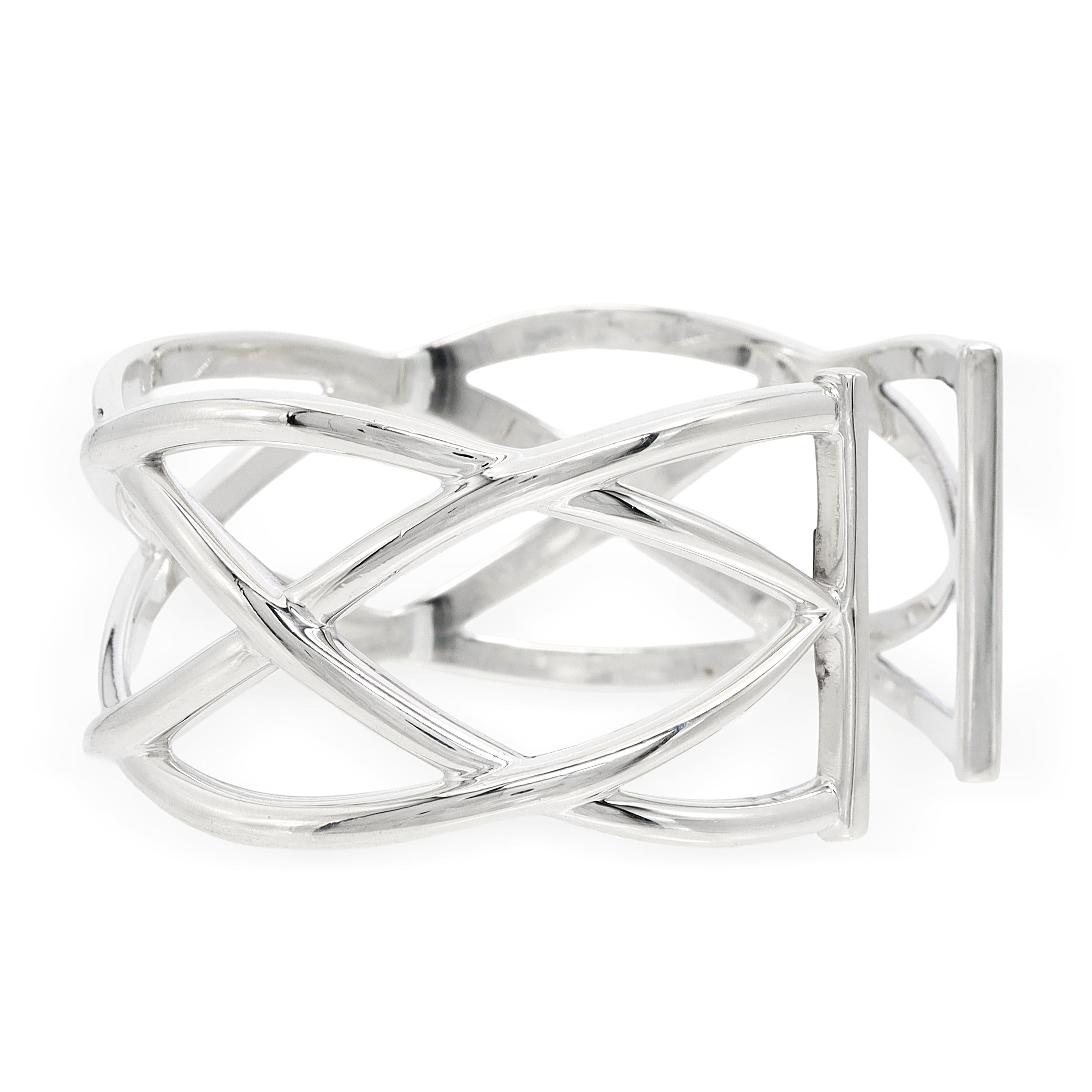 Tiffany & Co. Sterling Silver Woven Openwork Cuff Bracelet