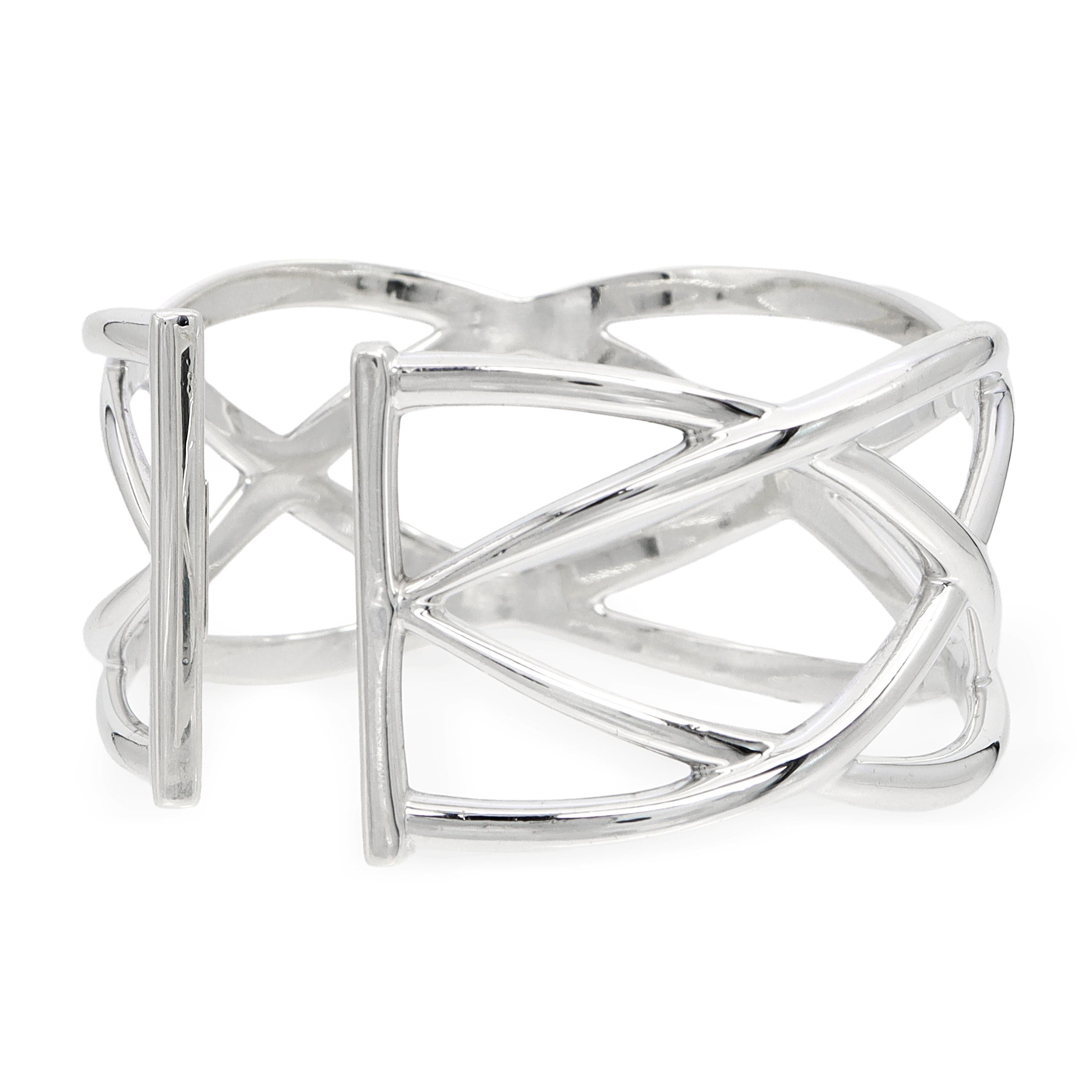 Tiffany & Co. Sterling Silver Woven Openwork Cuff Bracelet