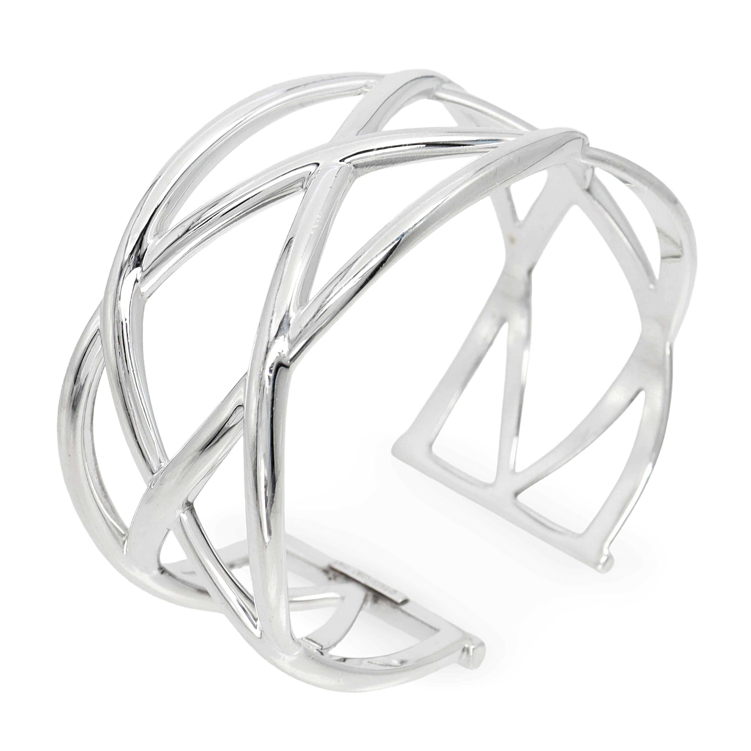 Tiffany & Co. Sterling Silver Woven Openwork Cuff Bracelet