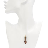 Vintage 15k Yellow Gold Agate Figa Hand Amulet Pendant