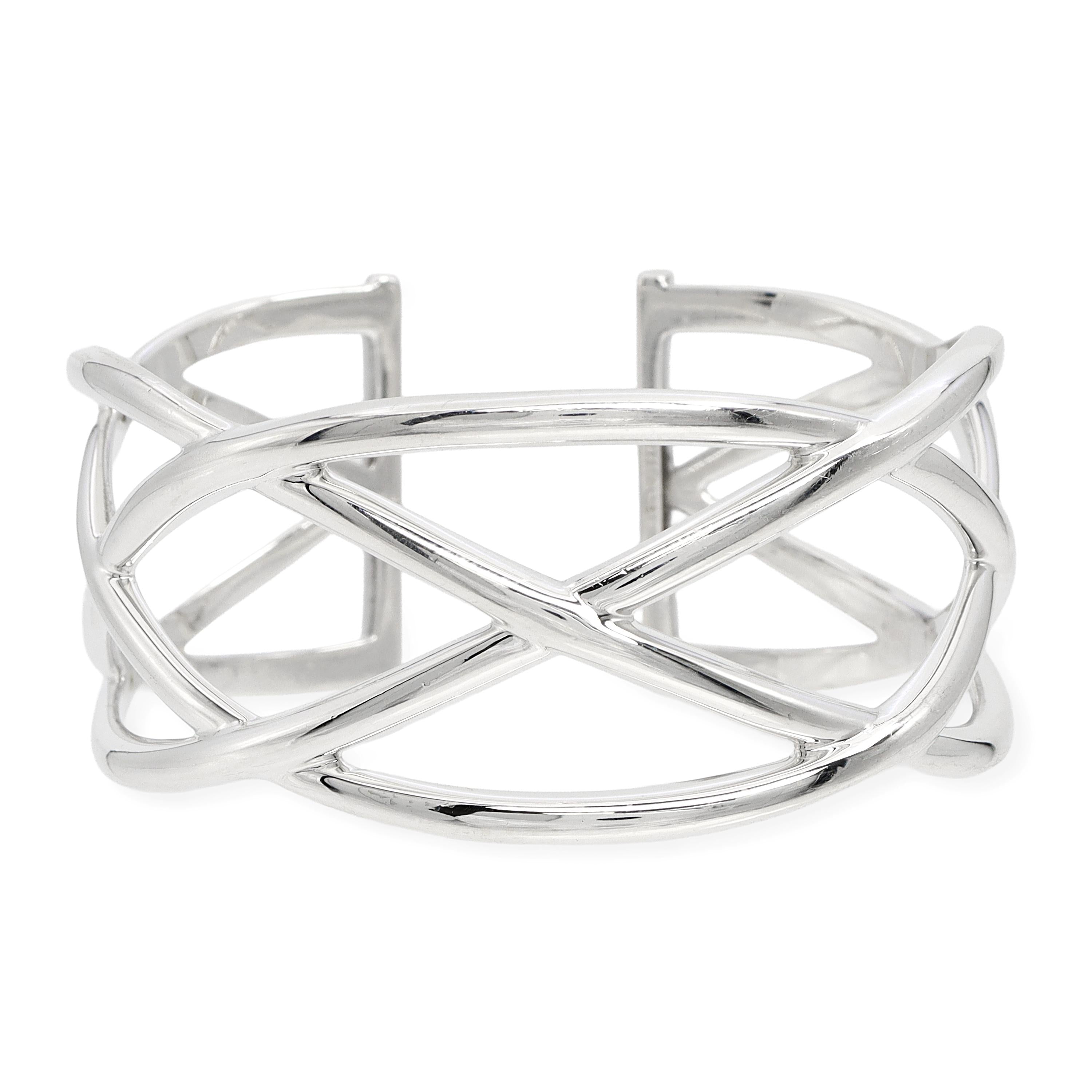 Tiffany & Co. Sterling Silver Woven Openwork Cuff Bracelet