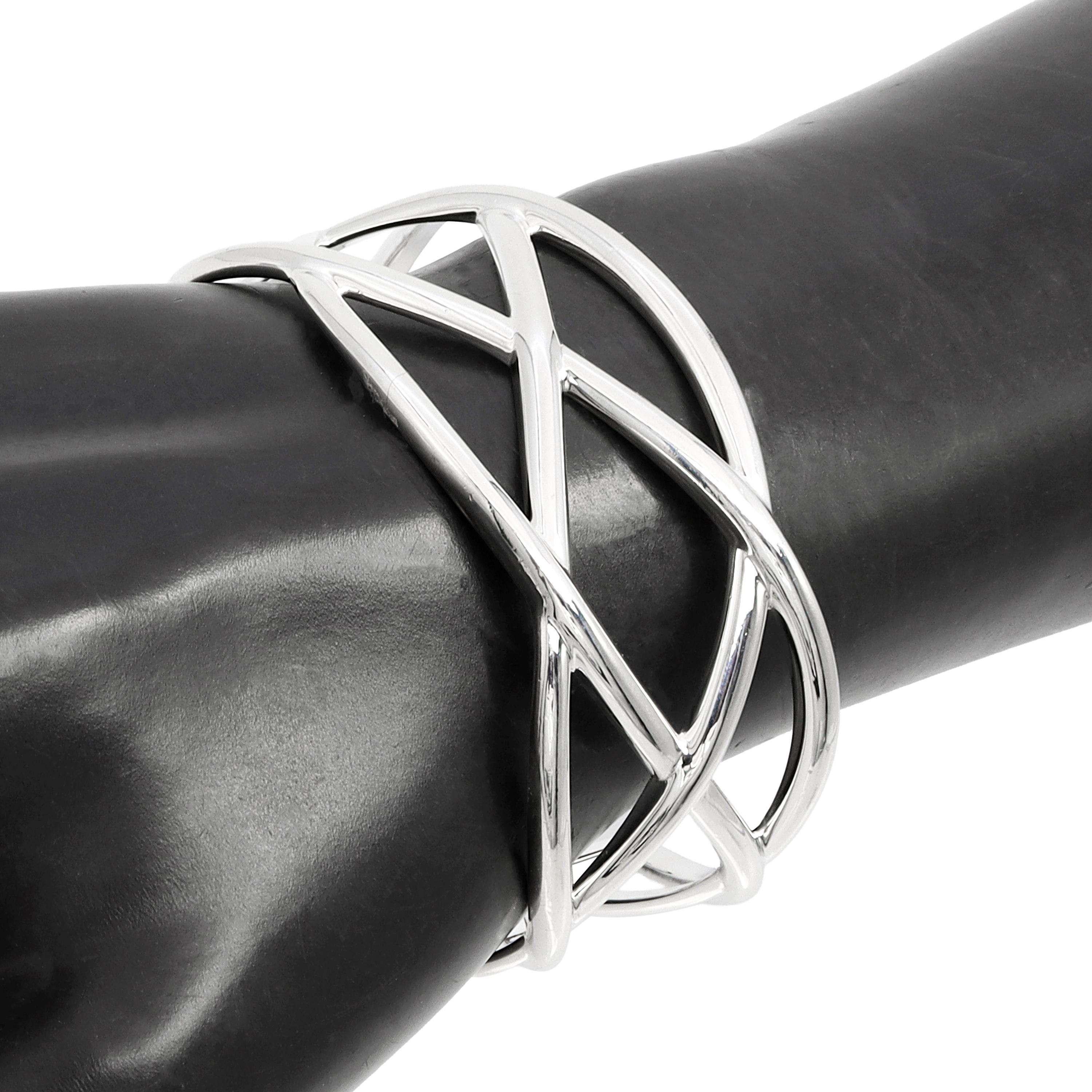 Tiffany & Co. Sterling Silver Woven Openwork Cuff Bracelet
