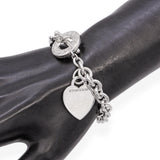 Tiffany & Co Heart Tag Toggle Clasp Sterling Silver Bracelet
