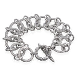Stephen Dweck Sterling Silver Engraved Multilink Bracelet