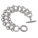 Stephen Dweck Sterling Silver Engraved Multilink Bracelet