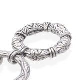 Stephen Dweck Sterling Silver Engraved Multilink Bracelet