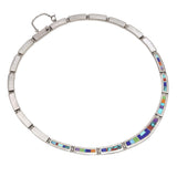 Touch of Santa Fe Sterling Silver Multi-Stone Inlay Link Necklace