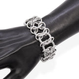 Stephen Dweck Sterling Silver Engraved Multilink Bracelet