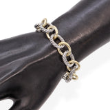 David Yurman 18K Yellow Gold Plated Sterling Silver Oval Link Bracelet