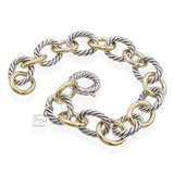David Yurman 18K Yellow Gold Plated Sterling Silver Oval Link Bracelet