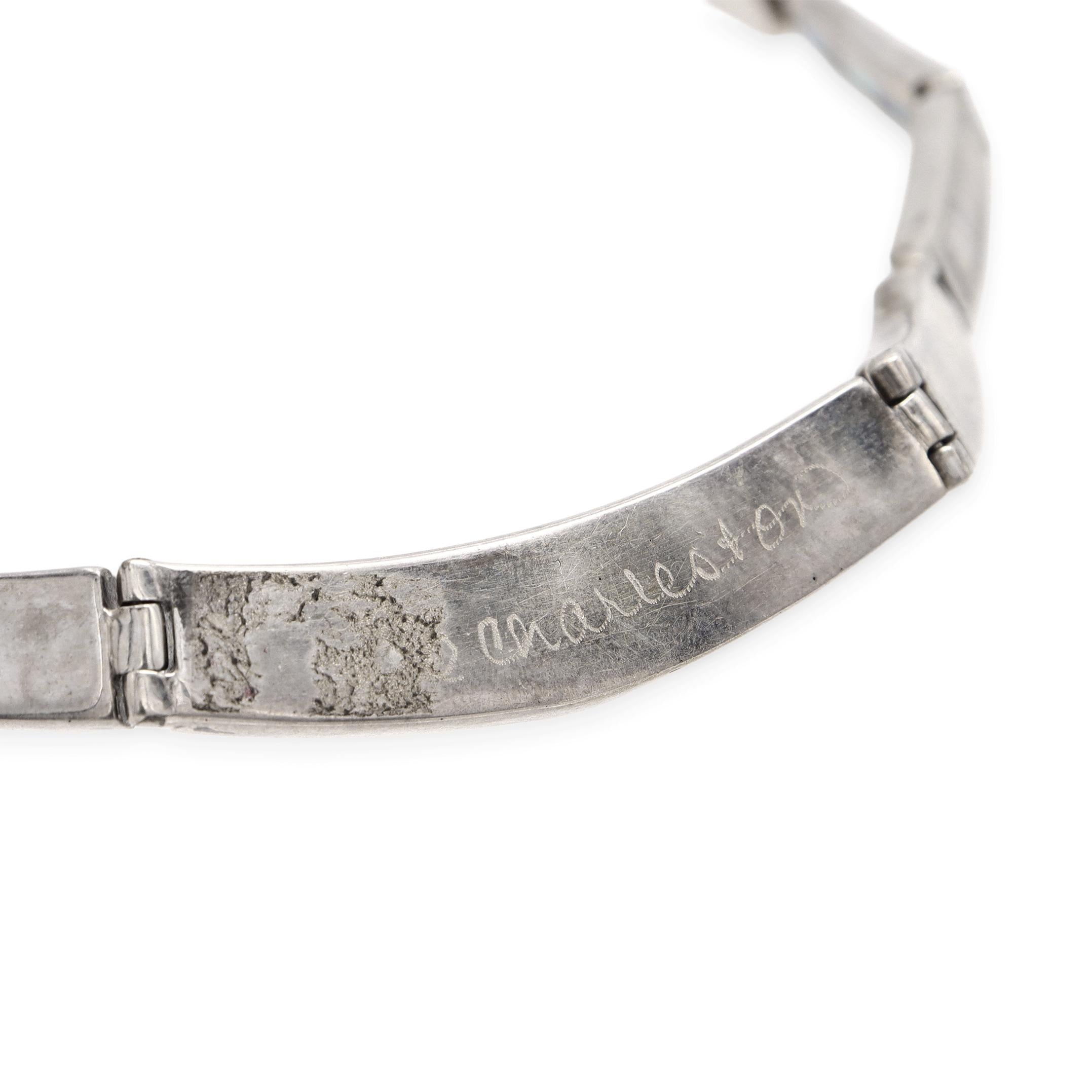 Touch of Santa Fe Sterling Silver Multi-Stone Inlay Link Necklace