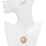 Vintage 14K Yellow Gold Carved Rose Cameo Brooch Pendant