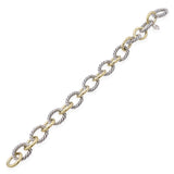 David Yurman 18K Yellow Gold Plated Sterling Silver Oval Link Bracelet
