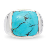 David Yurman Sterling Silver Turquoise Men's Ring