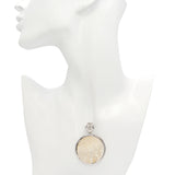 Vintage 12K White Gold Carved Mother of Pearl Chinese Figural Pendant