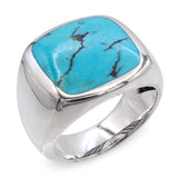 David Yurman Sterling Silver Turquoise Men's Ring