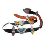Pat Areias Multi-Stone Belt Victoria Masse Stoll & Other Artist-Signed Conchos