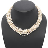 Vintage 14k Yellow Gold Carved Jade and Pearl Multi-Strand Necklace