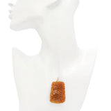 Vintage 18K Yellow Gold Carved Orange Jade Gourd & Vine Pendant