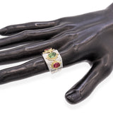 Konstantino Sterling Silver & 18k Yellow Gold Multicolor Tourmaline Ring