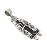 Native American Zuni Sterling Silver Mosaic Inlay Reversible Maiden Pendant
