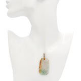 Vintage 14K Yellow Gold Carved Mottled Jade Phoenix Pendant