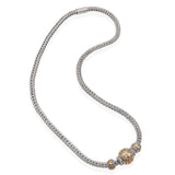 John Hardy 18K Yellow Gold Sterling Silver Three Bead Dot Chain Necklace