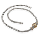 John Hardy 18K Yellow Gold Sterling Silver Three Bead Dot Chain Necklace