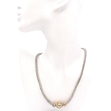 John Hardy 18K Yellow Gold Sterling Silver Three Bead Dot Chain Necklace