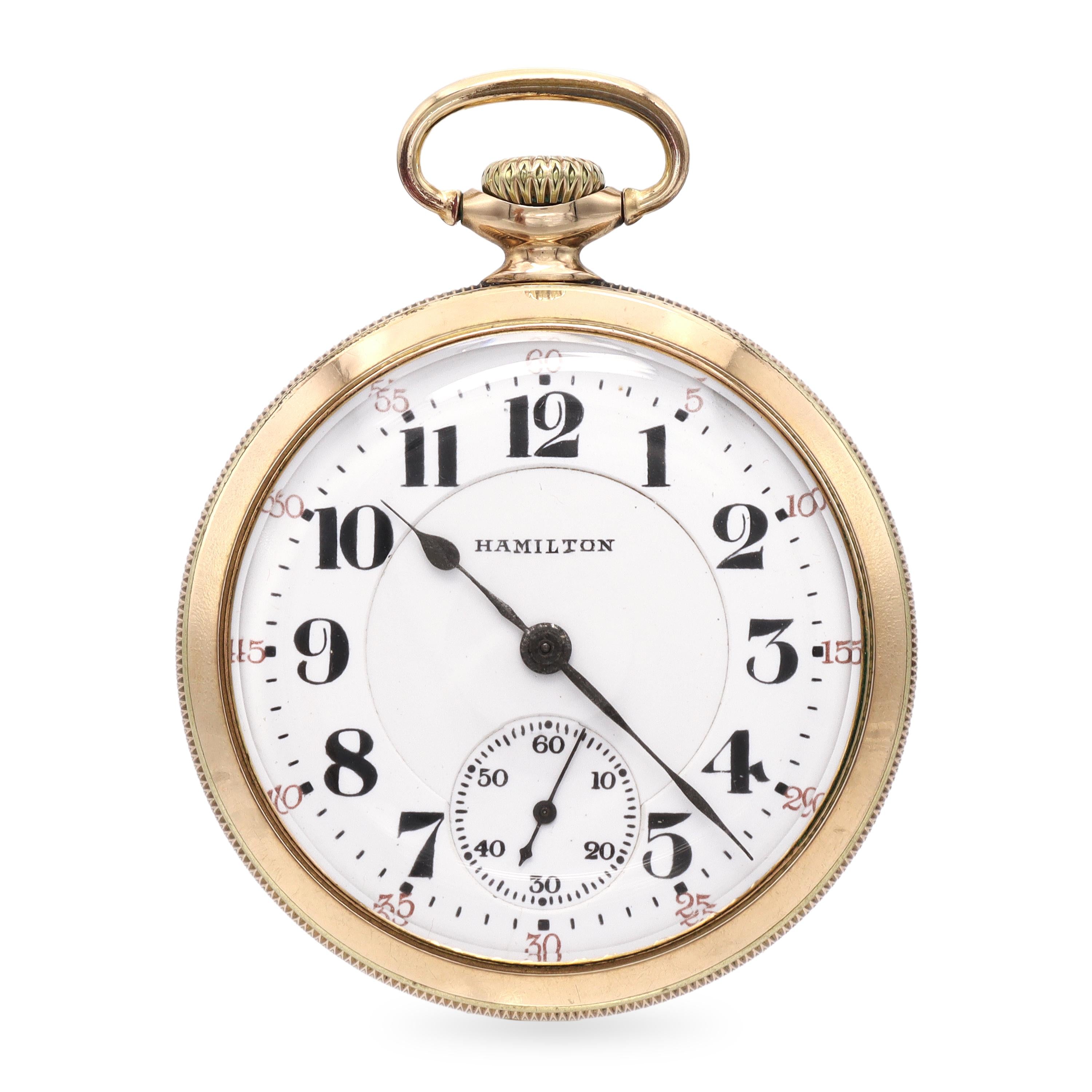 Hamilton 992 Size 16 21 Jewel Gold Filled Railroad Grade Pocket Watch