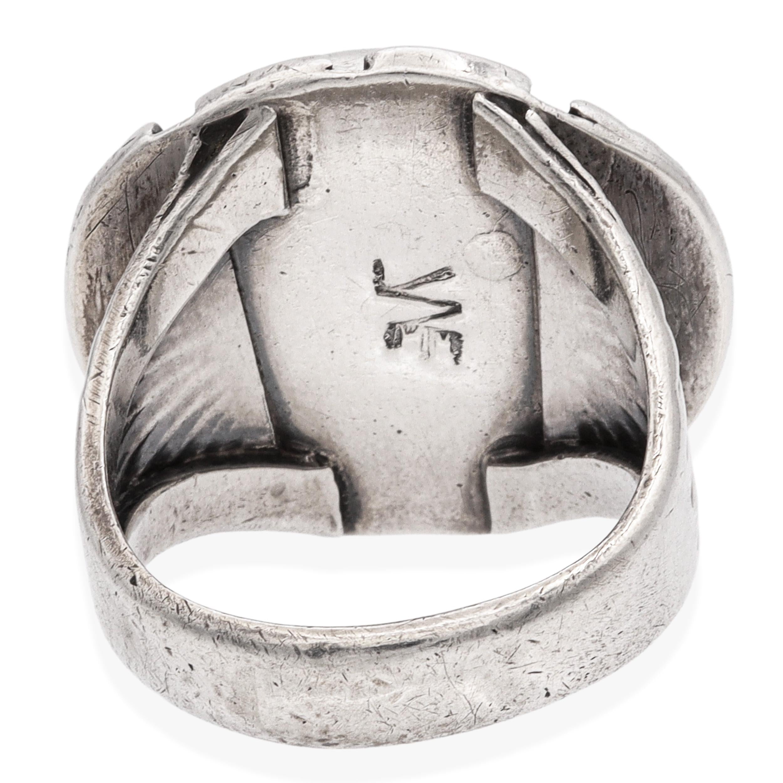 Vintage Native American Southwestern Sterling Silver Turquoise Ring