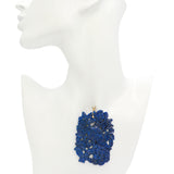 Vintage 14K Yellow Gold Carved Lapis Lazuli Peacock Pendant