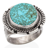 Vintage Native American Southwestern Sterling Silver Turquoise Ring