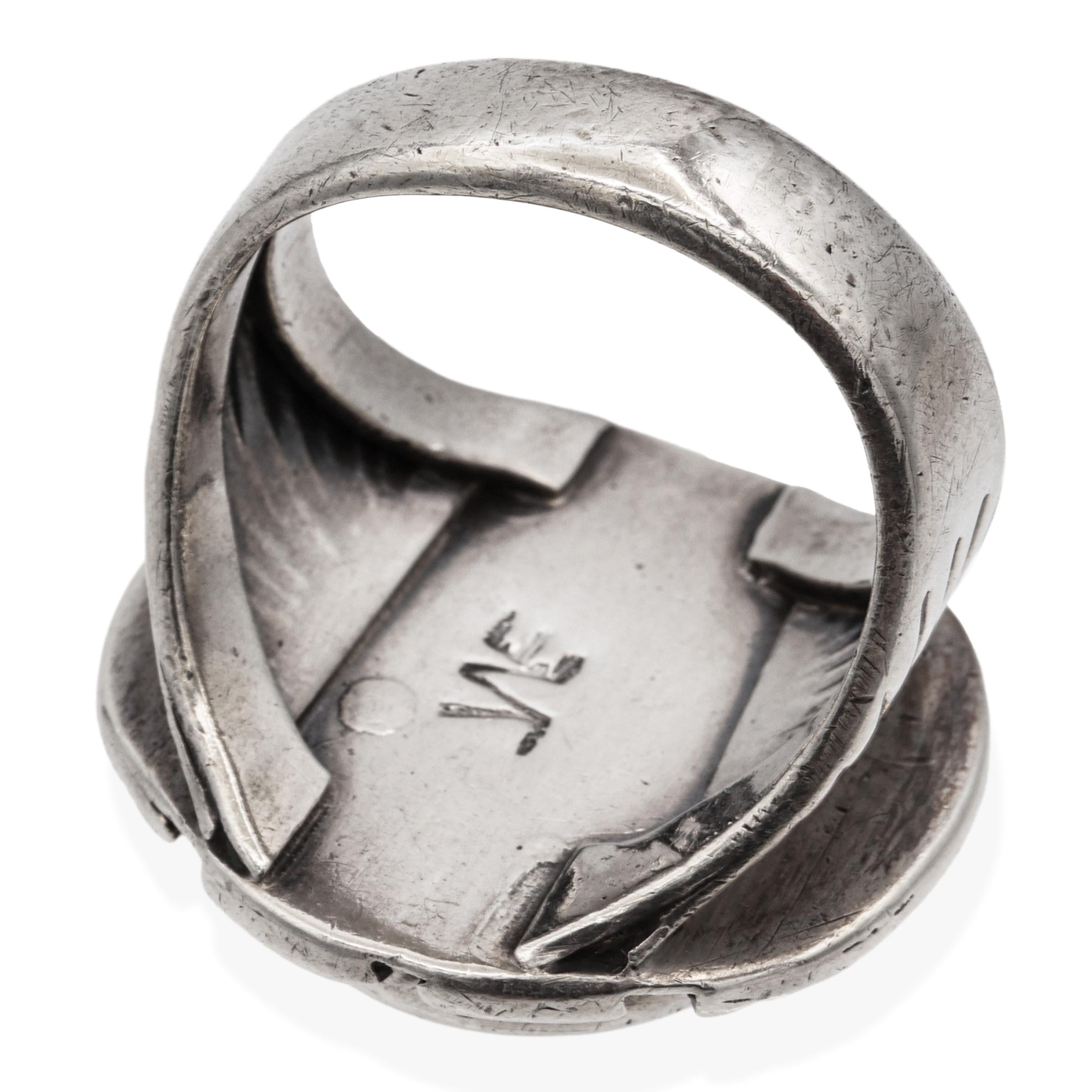 Vintage Native American Southwestern Sterling Silver Turquoise Ring