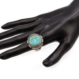 Vintage Native American Southwestern Sterling Silver Turquoise Ring