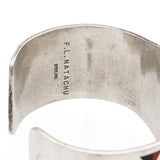 Vintage Zuni F.L. Natachu Signed Sterling Silver Multi-Stone Inlay Cuff Bracelet