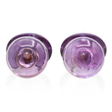 Vintage 18K White Gold Amethyst Cabochon Cufflinks