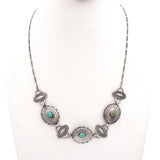 Vintage Native American Southwestern Sterling Silver Turquoise Necklace