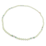 Vintage Ming's 14k Yellow Gold Filled Jade & Rose Quartz Beaded Strand Necklace
