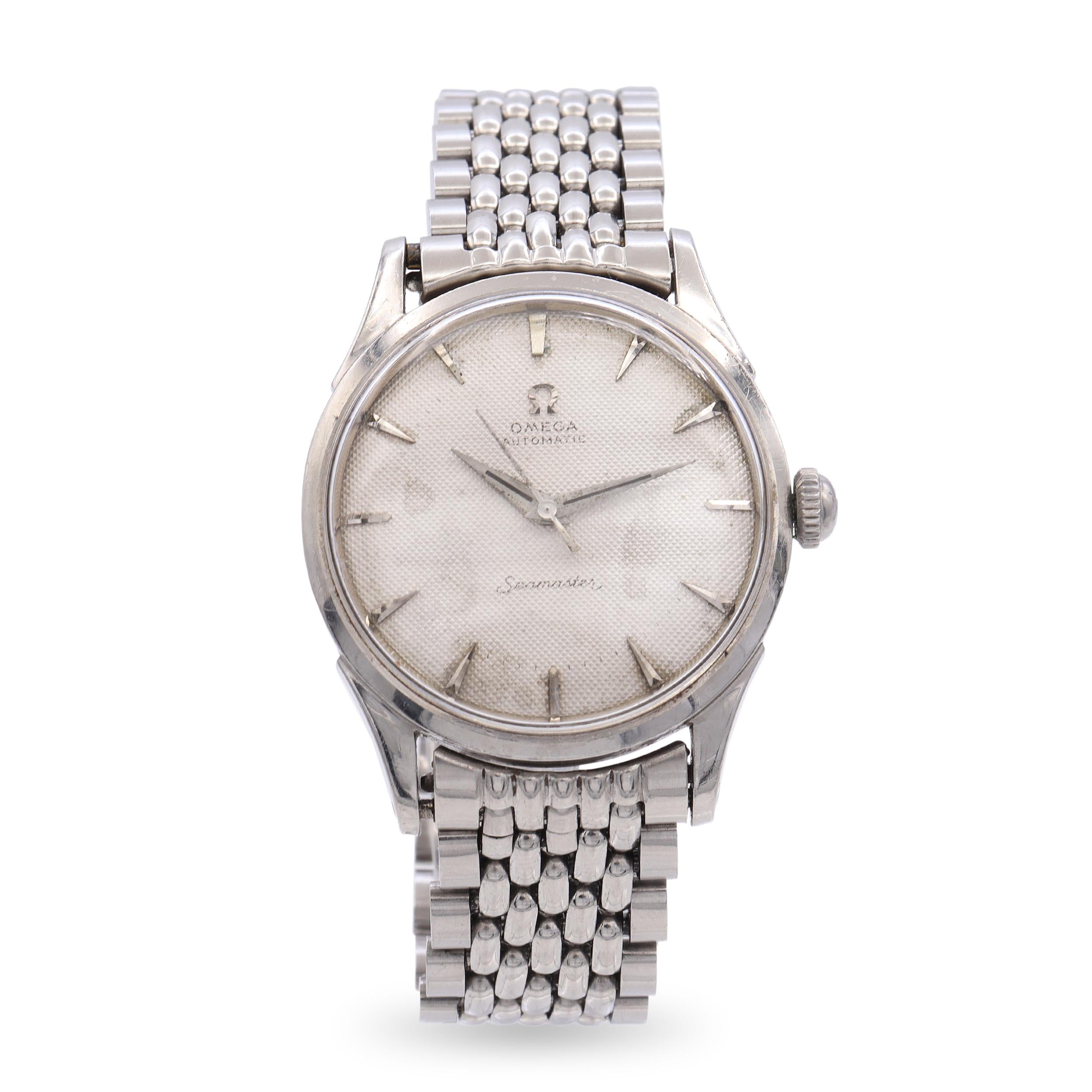 Vintage 1957 Omega Seamaster Stainless Steel Automatic Watch Ref. 2635-10SC