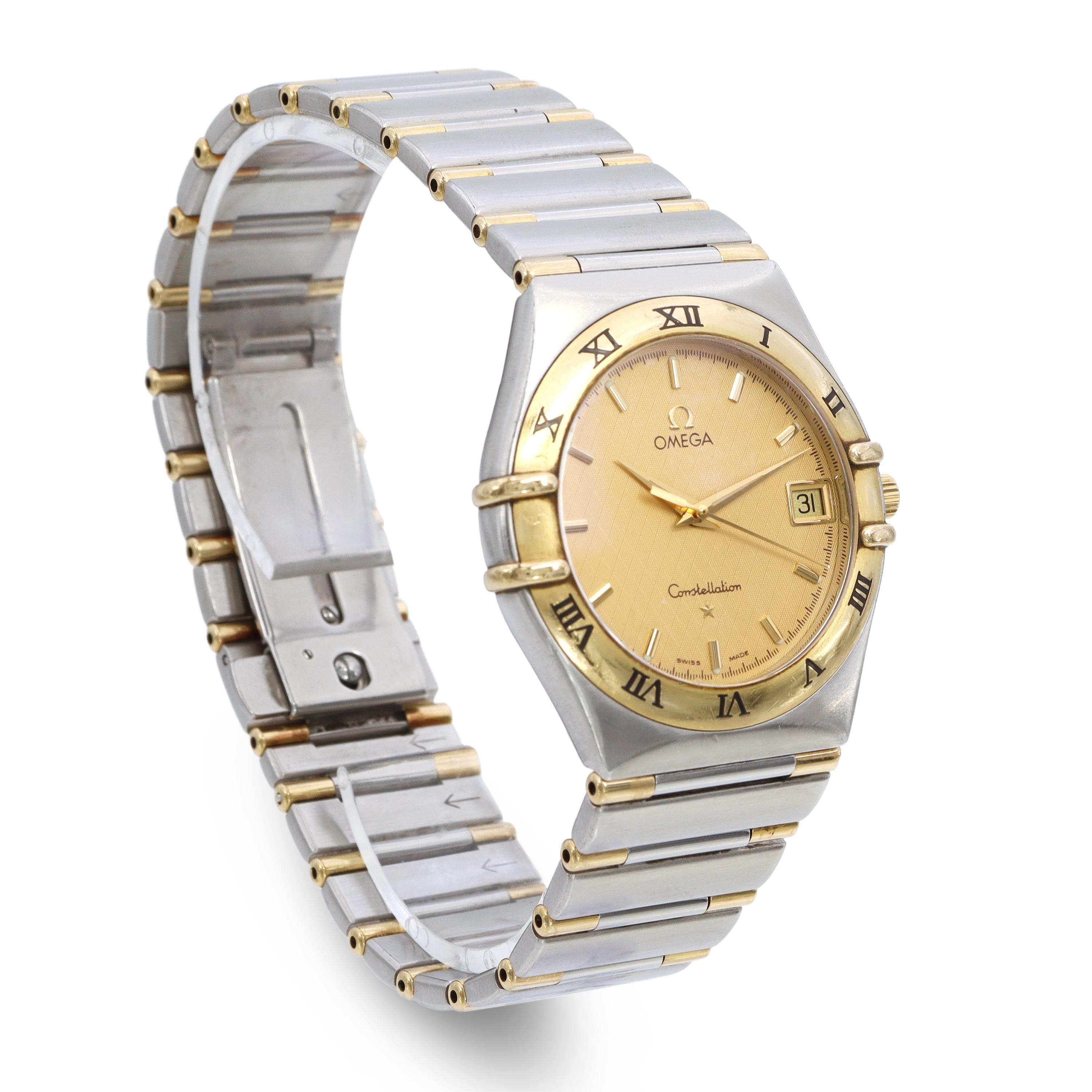 Omega Constellation Two-Tone Stainless Steel Date Quartz Men’s Watch 1312.10