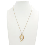 Vintage Mikimoto 14K Yellow Gold Pearl Pendant Necklace