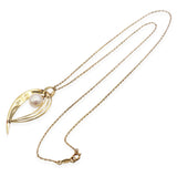 Vintage Mikimoto 14K Yellow Gold Pearl Pendant Necklace