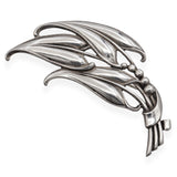 Vintage Black Starr & Gorham Sterling Silver Art Nouveau Leaf Motif Brooch Pin