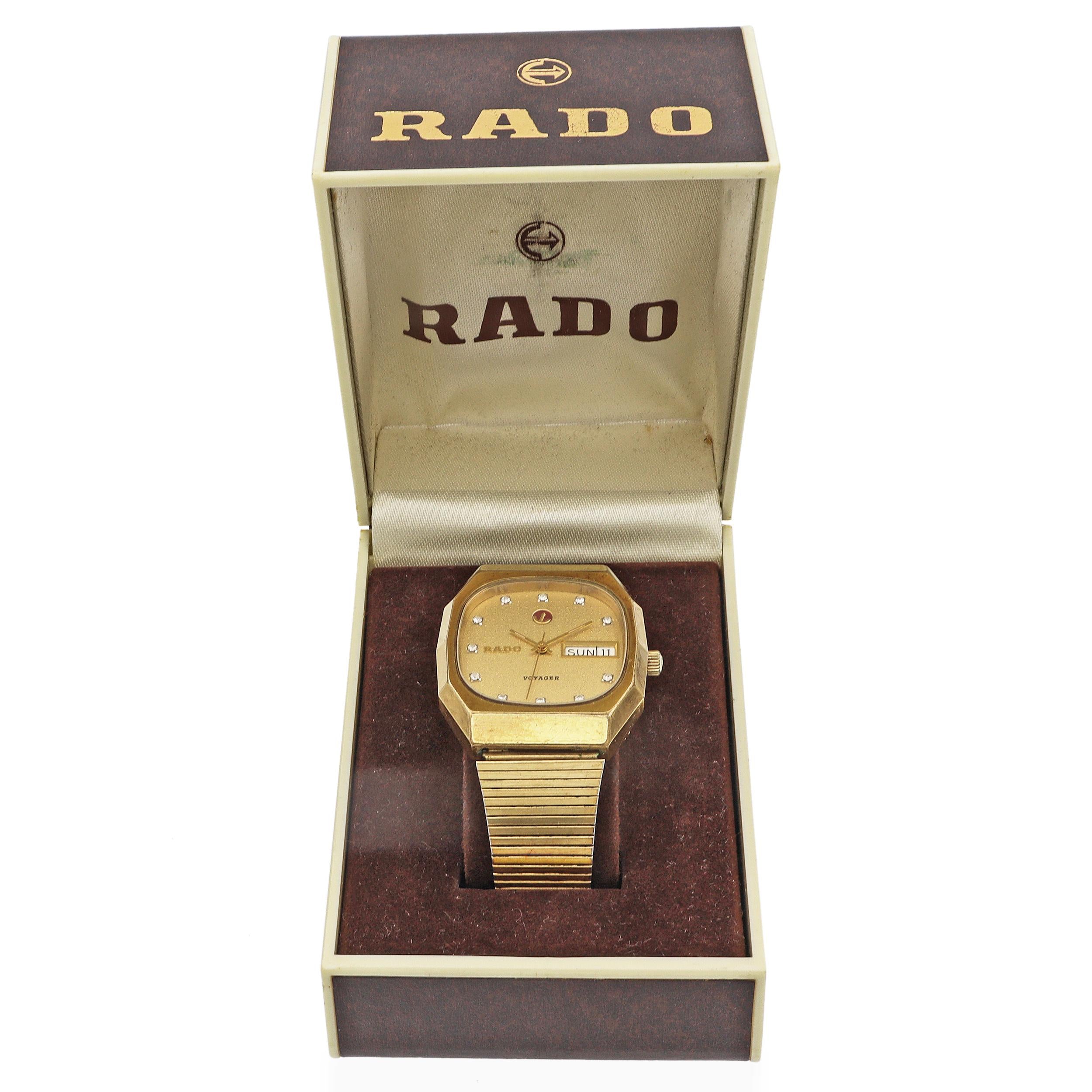 Vintage Rado Voyager Day Date Automatic Men's Watch Ref. 636.3260.2: FOR REPAIR