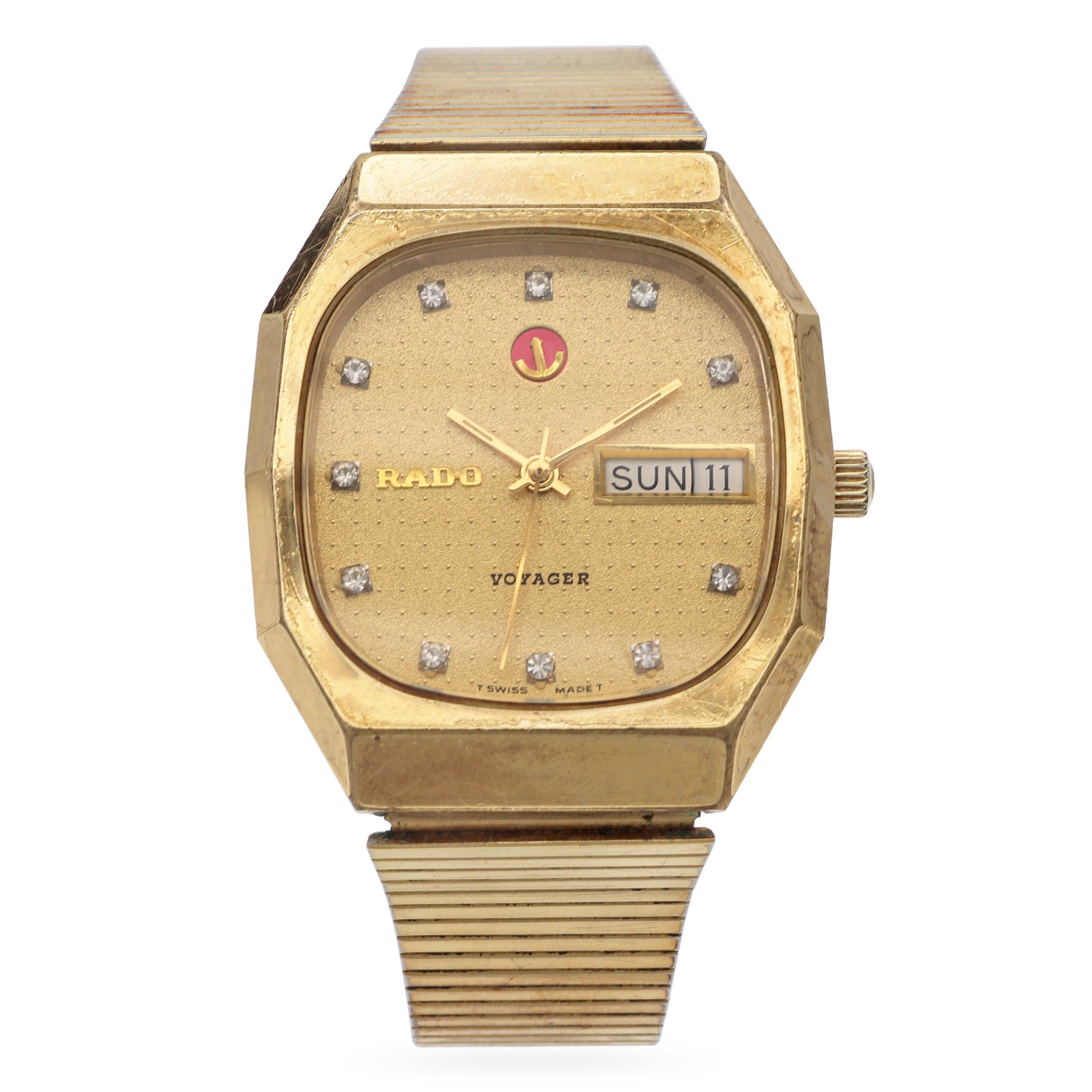 Vintage Rado Voyager Day Date Automatic Men's Watch Ref. 636.3260.2: FOR REPAIR