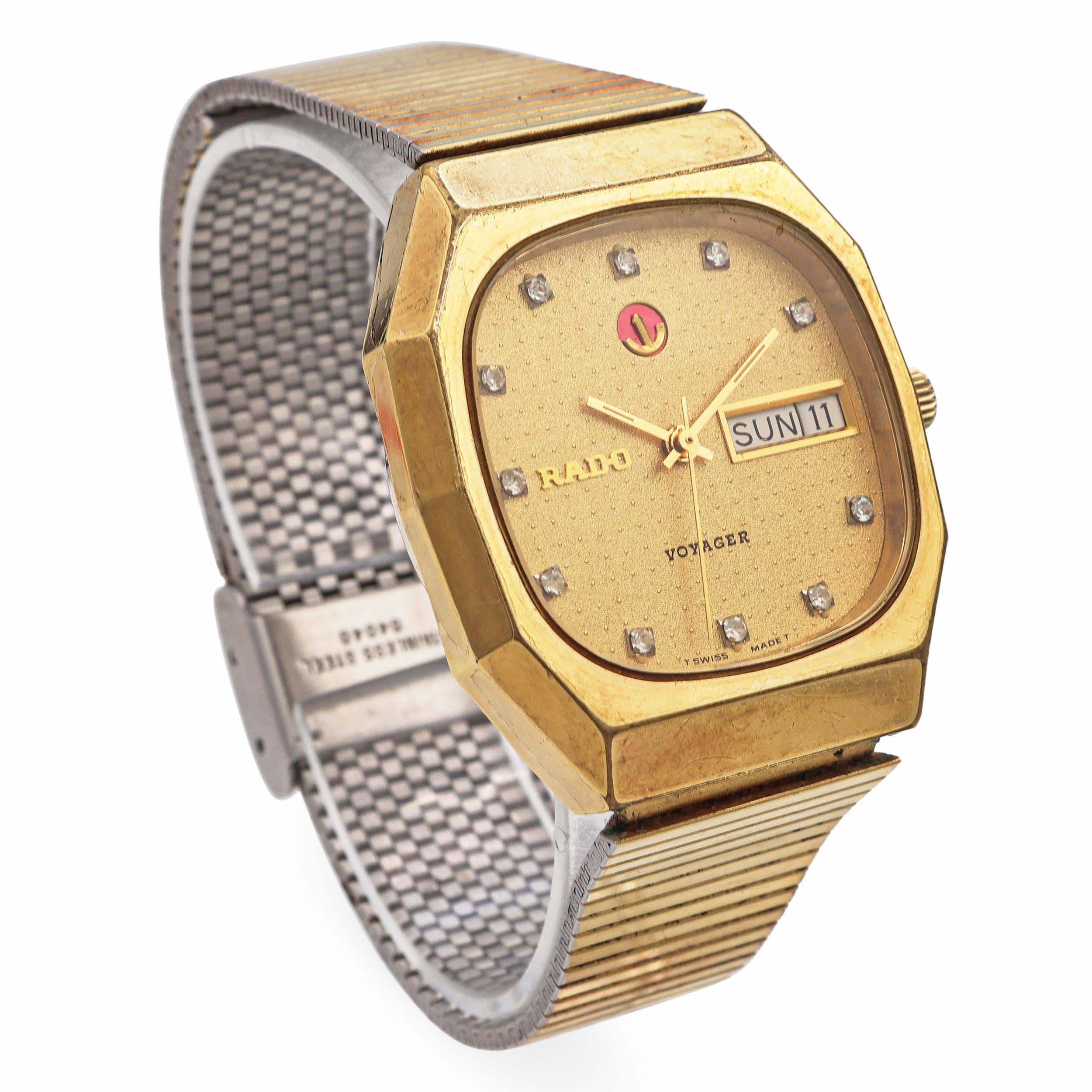 Vintage Rado Voyager Day Date Automatic Men's Watch Ref. 636.3260.2: FOR REPAIR