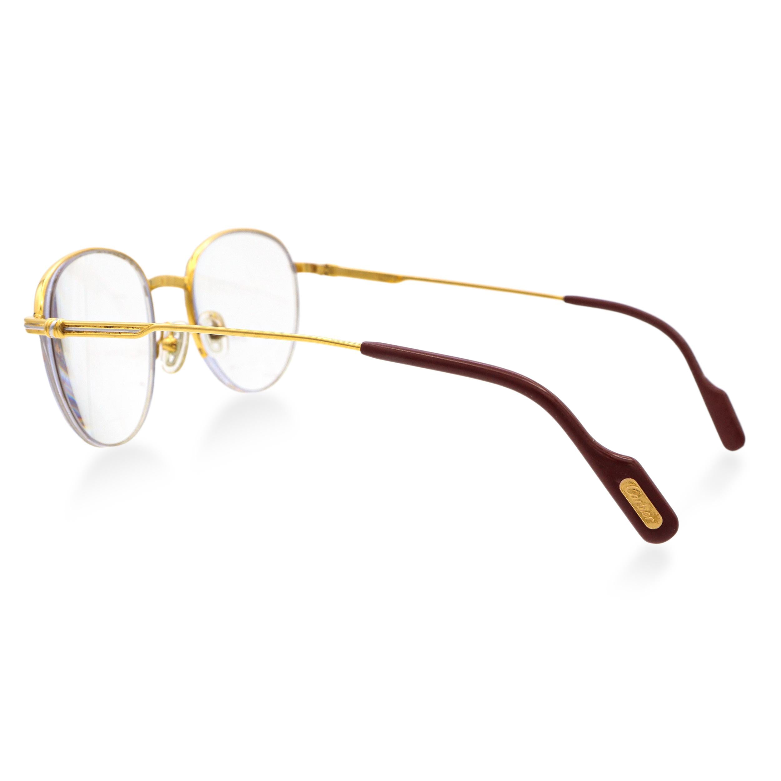 Vintage must de Cartier Gold Vermeil Eyeglasses Ref. T8100166