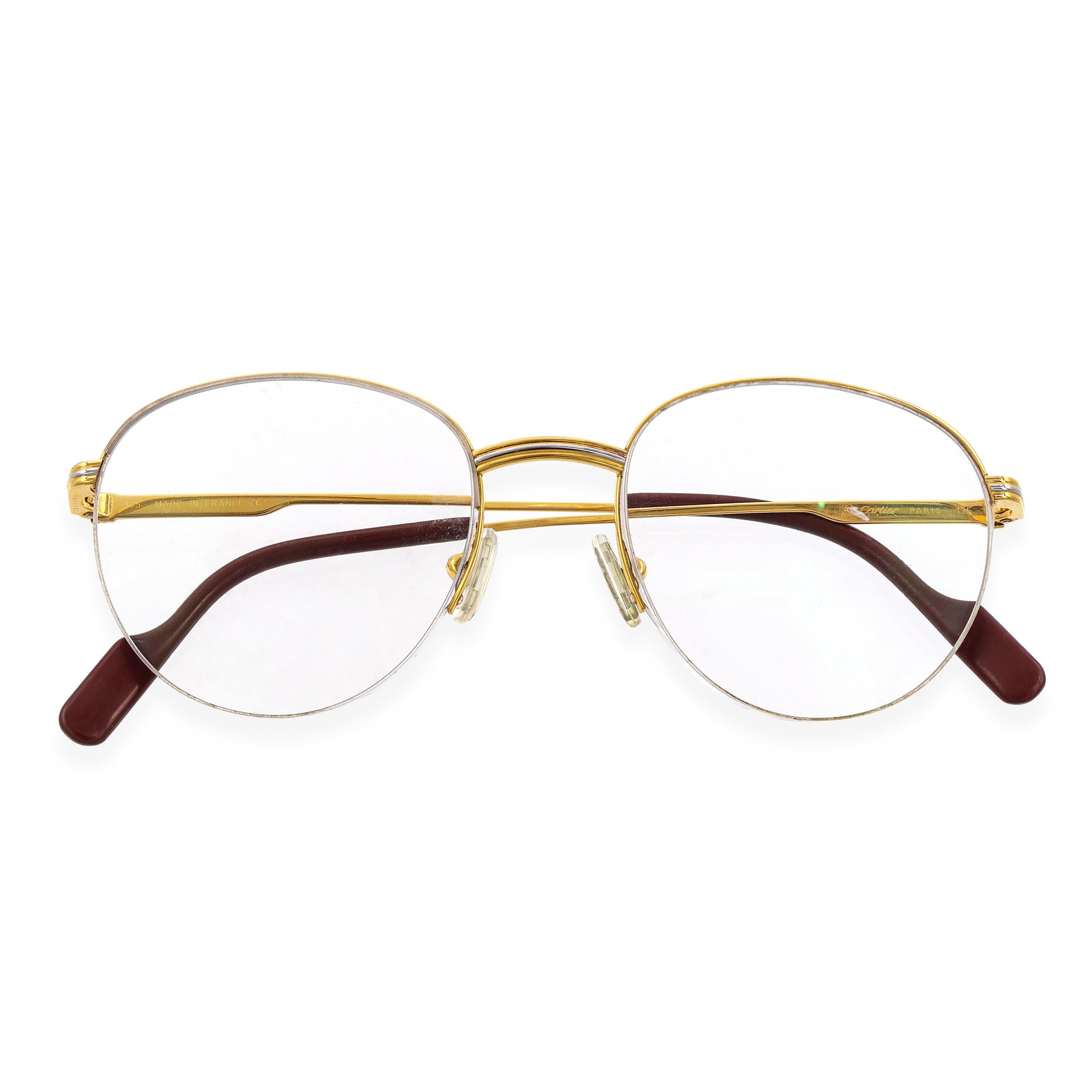 Vintage must de Cartier Gold Vermeil Eyeglasses Ref. T8100166