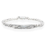 David Yurman Sterling Silver Love Curb Link ID Bracelet